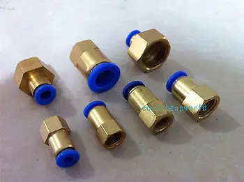 

10pcs 10mm to 1/2" Pneumatic Connectors Female straight one-touch fittings BSPT