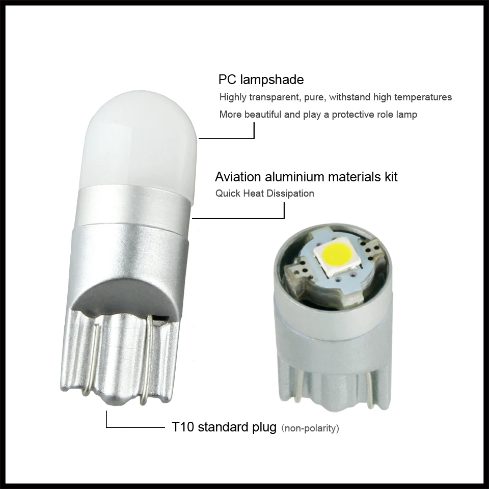 T10 W5W Led Bulb Car Instrument Lights 