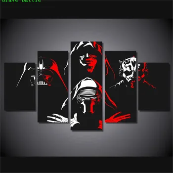 

Darth Maul Star Wars-1 5 Pieces Canvas Painting Print Living Room Home Decor Modern Wall Art Oil Painting Poster