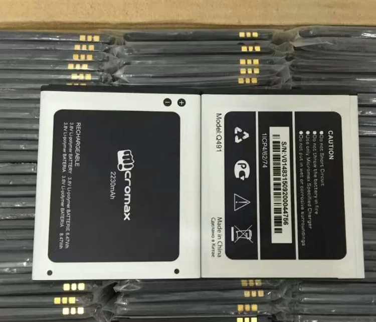 

3.8V batteries Rechargeable Li-ion Li-polymer Built-in lithium polymer battery for Micromax Q491 2230mAh