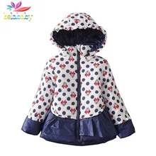 Belababy Girls font b Winter b font font b Coat b font 2016 Children Polka Dot