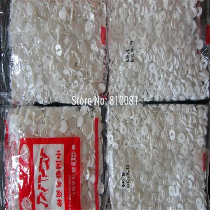 

White KAM Resin T3 Snap Button Plastic Snaps button SIZE 16 T3 CAPS 10.7mm , 1000 sets