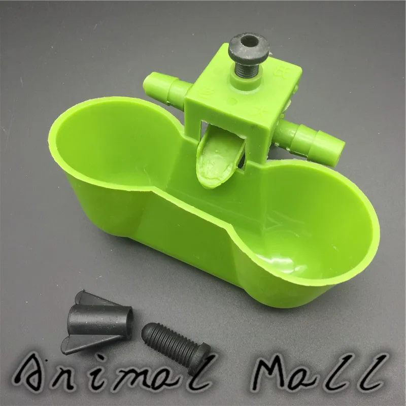 

5 sets Green Quail drinking Waterer Dual cups Bird Siamese water bowl Birds Feeding Tools The new water bowls