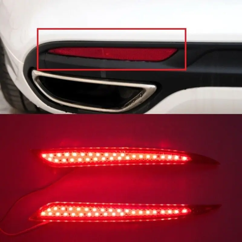 

For Ford Fusion 2013 2014 2015 Red lens LED Rear Bumper Reflector Light Lamp Tail Lights Assembly