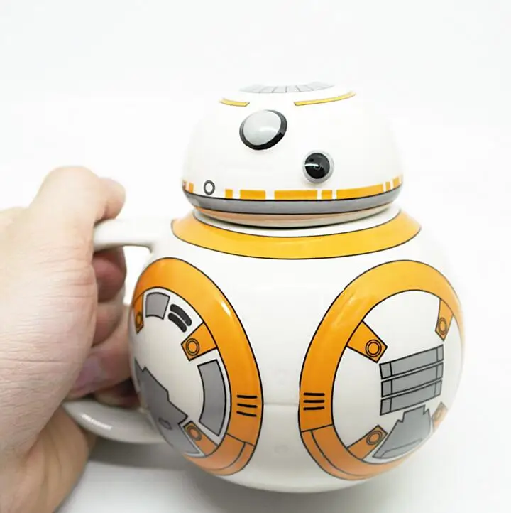 OUSSIRRRO Star Wars кружка BB8 C-3PO 3D чашка для кофейных напитков с крышкой с ложкой высокотемпературное производство керамики детский подарок