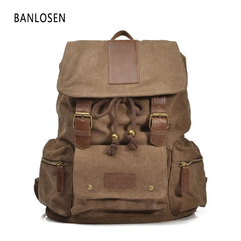 

High Quality Vintage Backpack Men Women Casual Backpack Men Canvas School Backpacks For Teenager Men's Travel Bags YS1337