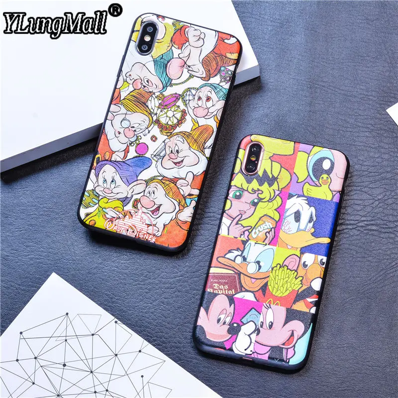 Магнитный мультфильм Силиконовые чехол для iPhone X Чехол Fundas 7 Xs Max 8 6 6s плюс семь
