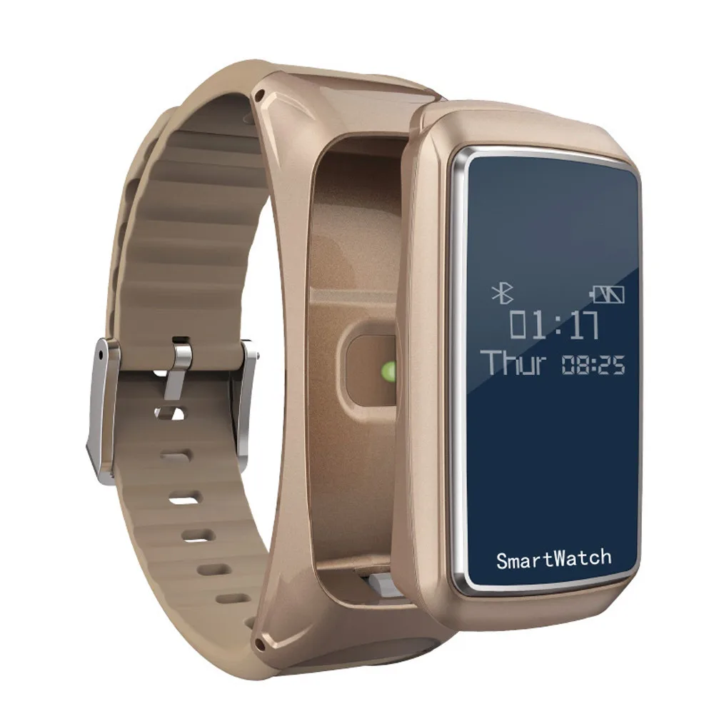 

2019 New Sports Fitness Men Women Blood Oxygen Pressure Heart Rate Monitor Pedometer SmartWatch Bracelet Bluetooth Earphone #A