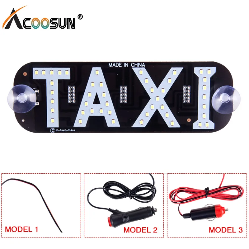 

Acoosun light box Led Car Windscreen Cab indicator caja de luz Taxi Lamp Sign Blue LED Windshield Taxi Light Lamp DRL DC 12V