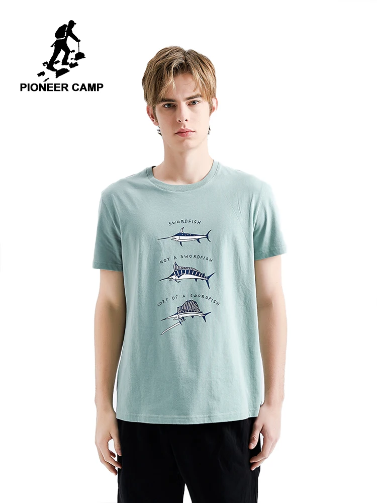 

Pioneer Camp Design Short Sleeve Mens T shirt Brand Clothing Printed T-shirt Men Cotton Stretch Tshirt Men ADT902124
