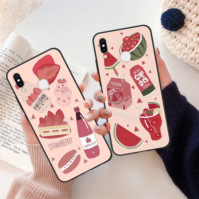 

3D Emboss Summer Fruit Strawberry Case For Huawei Honor 8X 7A 9 10 20 Lite Pro Nova 5i 5 Y6 Y9 Y7 Pro Prime 2019 2018 TPU Fundas
