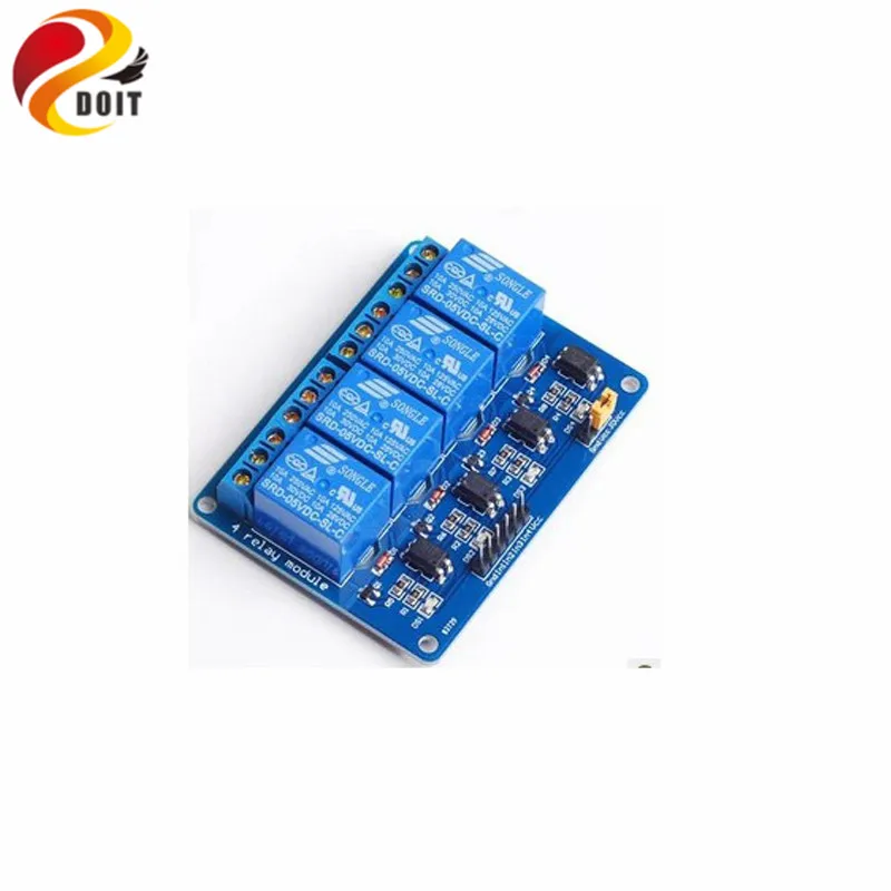 

4pcs 4 Channel Relay Shield Module with Light Coupling Output DC30V UNO R3 AC250V Raspberry pi pCduino Diy Kit RC Electronic Toy