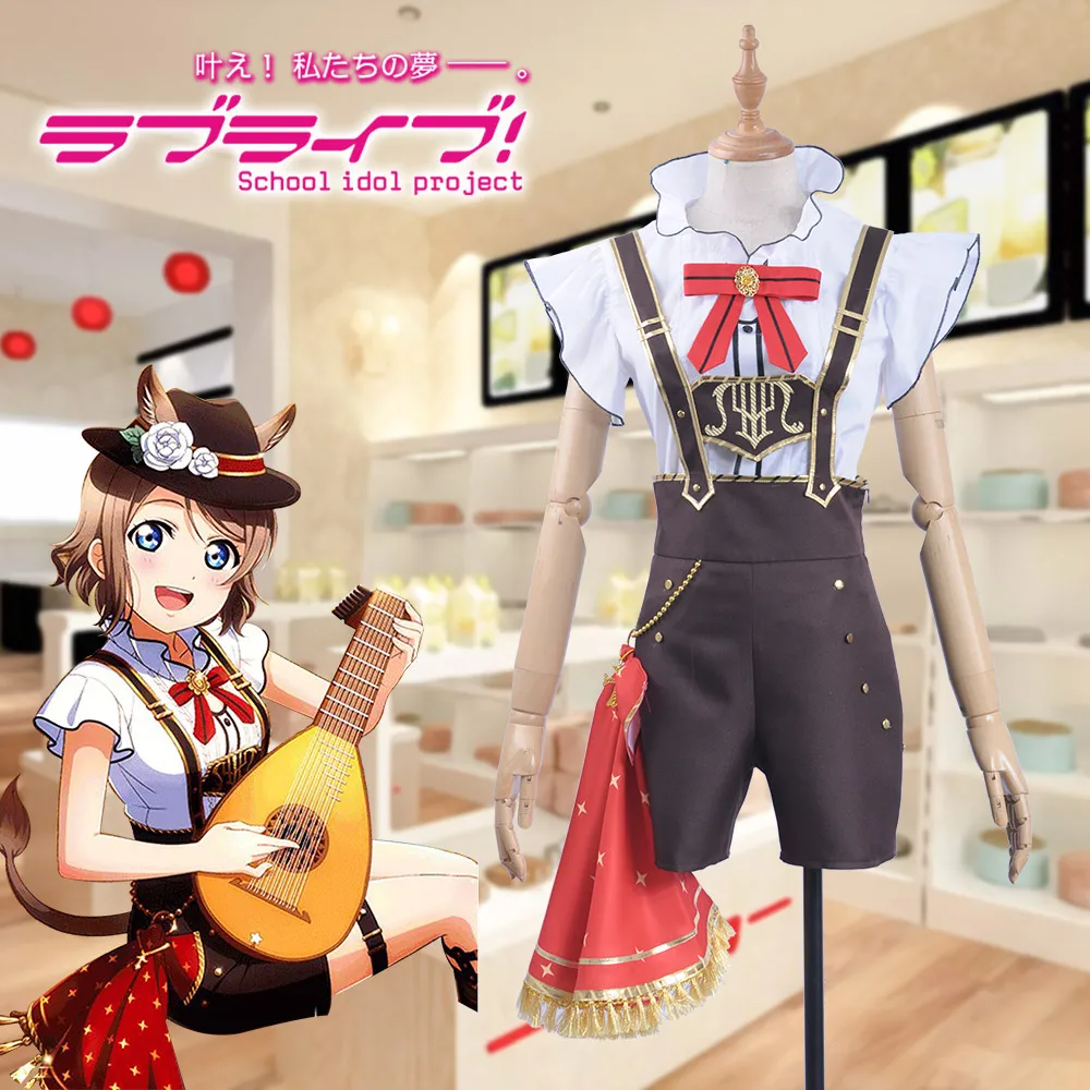 Игра LoveLive! Sunshine! Женский костюм для косплея Aqours Bremen Band Watanabe You комбинезон с