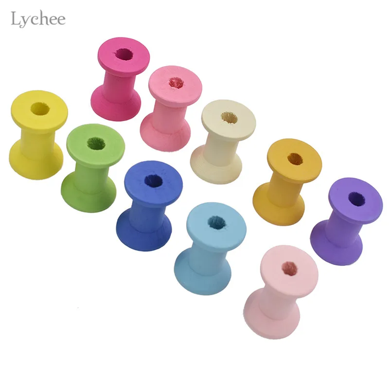 Lychee 10 шт случайный цвет деревянные катушки для резьбы инструмент