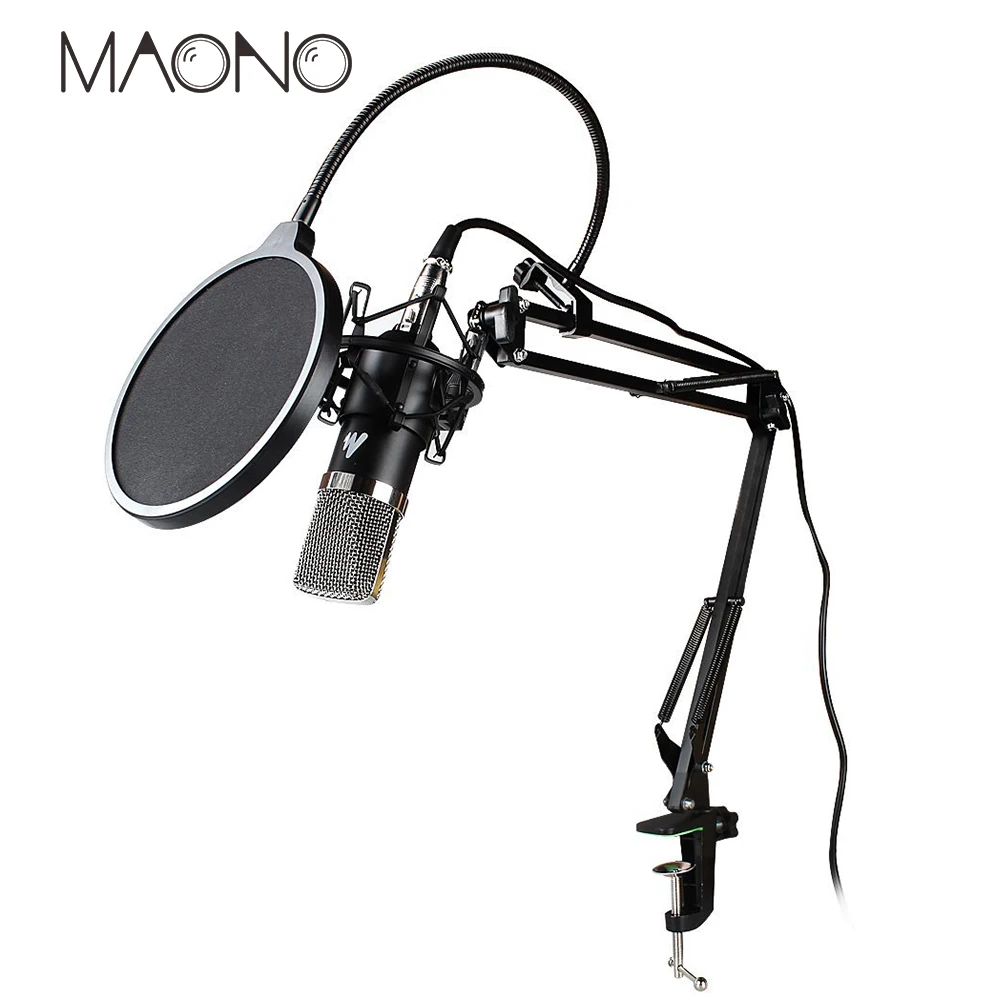 

MAONO professional condenser microphone stand Mic Voice Amplifier pop filter for computer audio studio vocal Rrecording karaoke