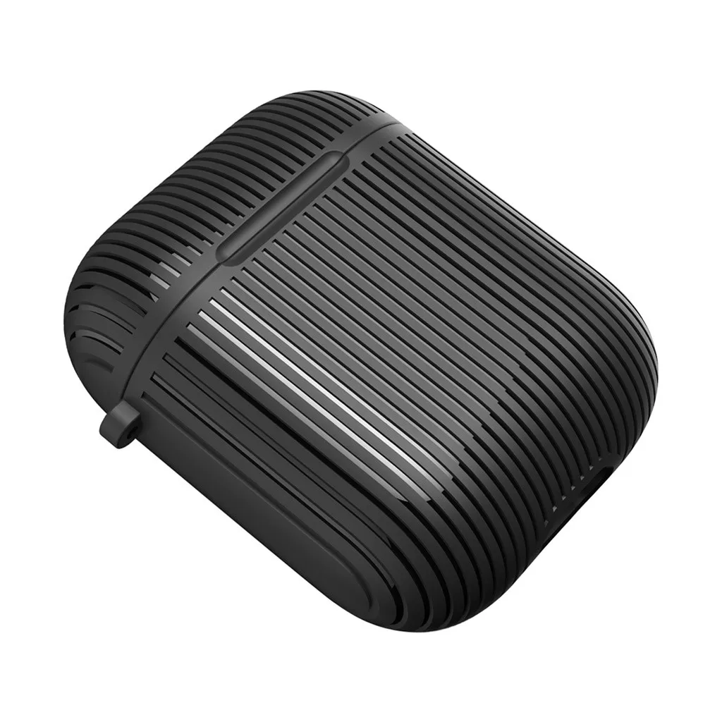 Stripe Carbon Fibre Protective Cover with Carabiner For Apple For Airpods sport Earphones fone de ouvido drop shopping Stripe Carbon Fibre Protective Cover with Carabiner For Apple For Airpods sport Earphones fone de ouvido drop shopping