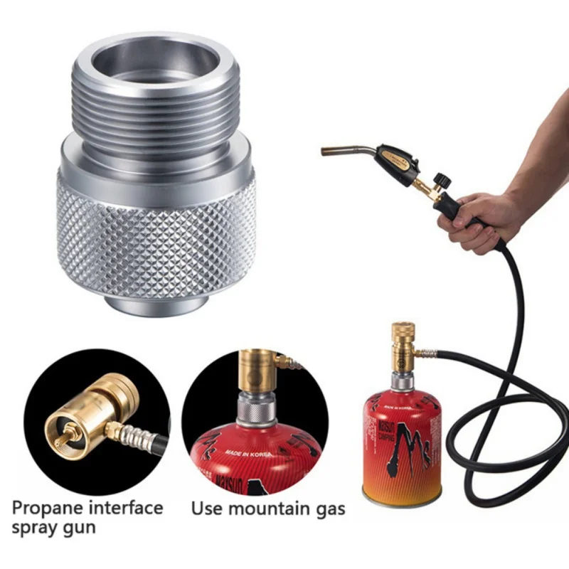 

Inflatable Regulator Gas Converter Lindal Canister to Green Propane Tank or MAPP Gas Adapter Outdoor Camping Stove Adapter