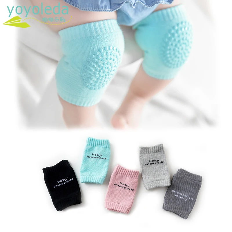 Высококачественные носки для малышей; удобные детские наколенники для ползания; хлопковые нескользящие резиновые наколенники; дышащие плотные теплые
