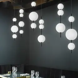 Минималистский современный подвесные светильники гостиная спальня лампа Креативный дизайн бар кафетерий стекло светодиодный сахар тыквы