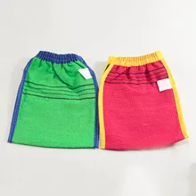 Новое прибытие 1 шт случайный цвет Душ Спа-отшелушиватель Двусторонняя Ванна перчатка очищающий скраб для тела рукавица удаление омертвевшей кожи