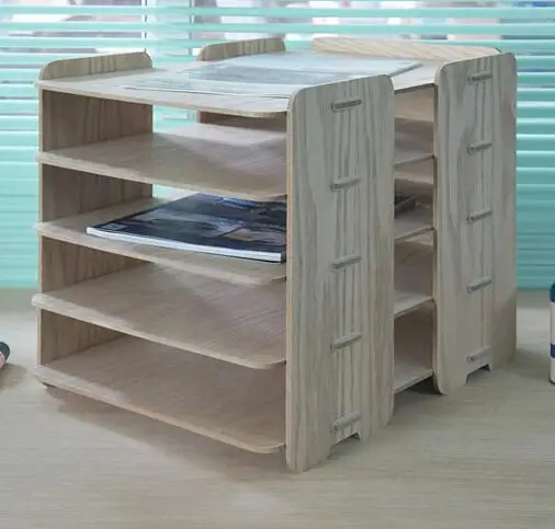 

1pcs creative artisan wood desktop test paper storage shelves A3 file size B094