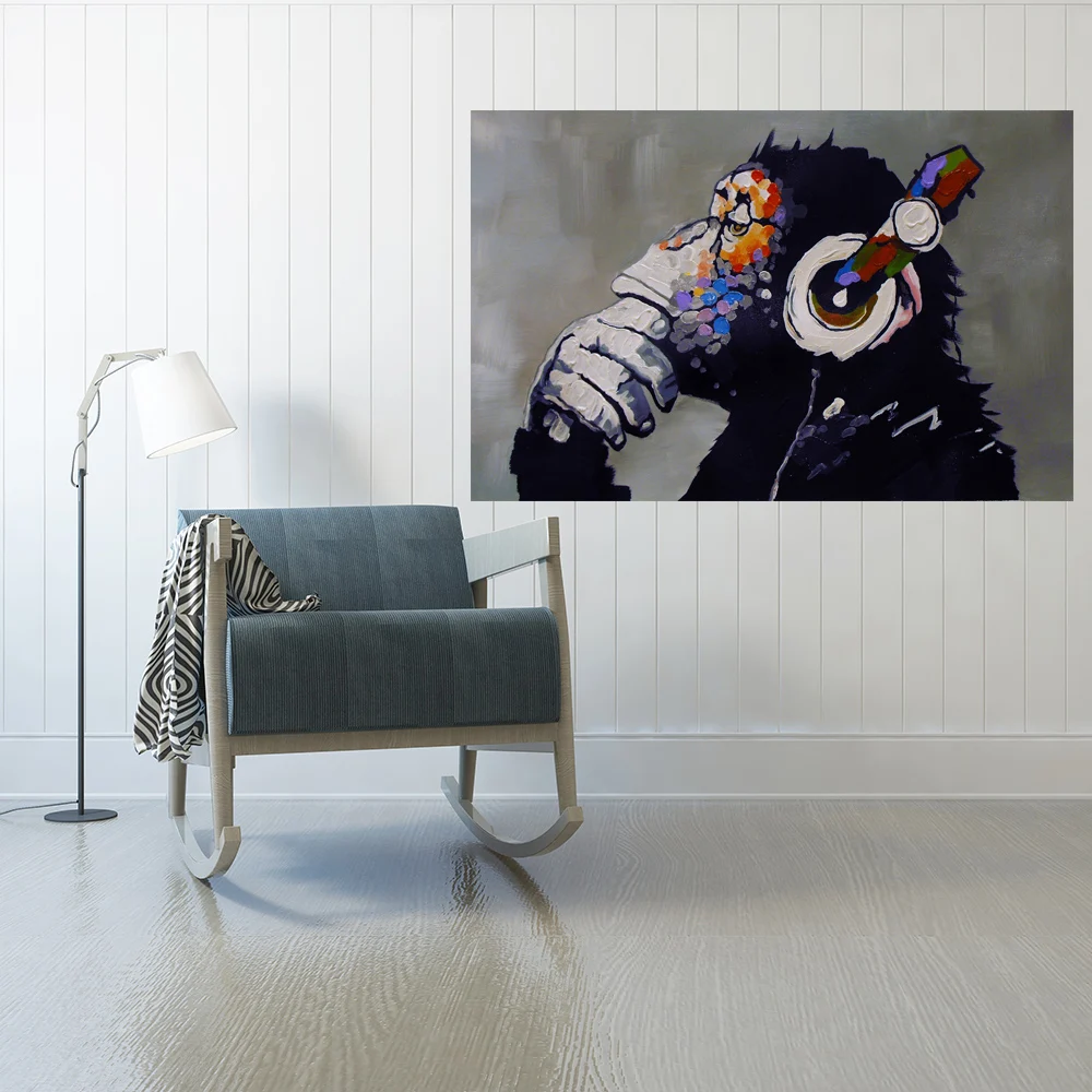 

Modern Painting Art Street Graffiti Collage Vintage Monkey Poster And Prints Canvas Wall Pictures For Living Room Home Decor