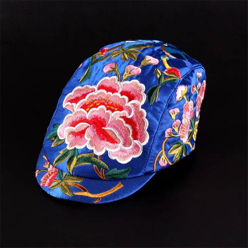 Новая национальная ветровка вышивка цветок шляпа козырьки открытый туристическая кепка для женщин 03