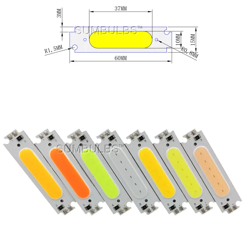 60mm cob led rgb module light strip matrix chip (1)