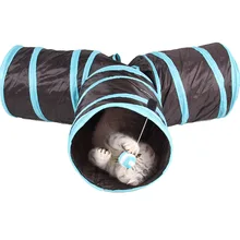 Nylon home folding toy cat play funny tunnel toys for cats training small dog pet products