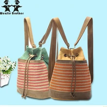 wenjie brother literatur Women Canvas Backpacks Ladies Shoulder School Bag Rucksack For Girls Travel Fashion Bag Bolsas Mochilas
