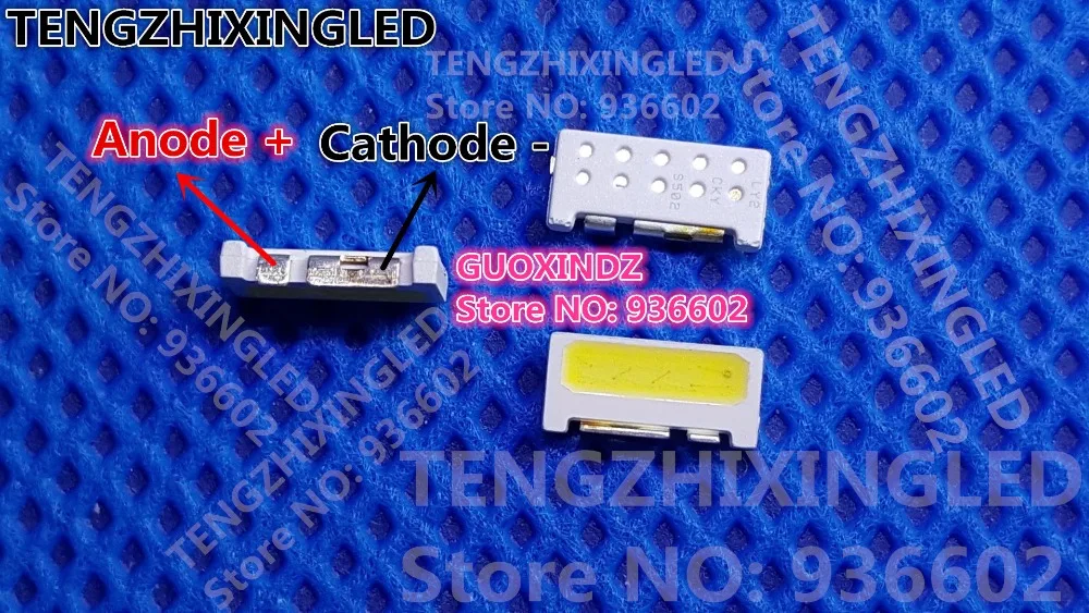 Для SAMSUNG LED LCD подсветка ТВ применение Edge Серия 2W 9V 7032 холодный белый SVTE7032P3-GW |