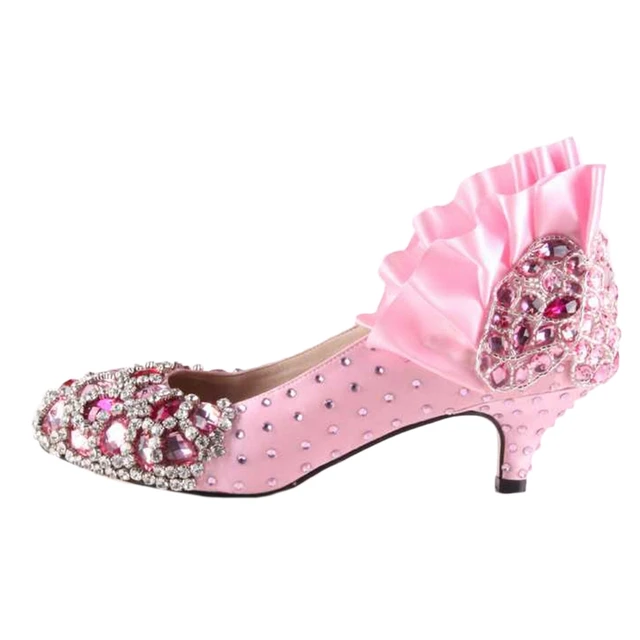 sapato rosa salto baixo