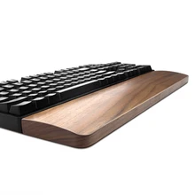 Repose-poignet ergonomique en bois noyer, Support pour clavier de jeu ergonomique en bois noyer