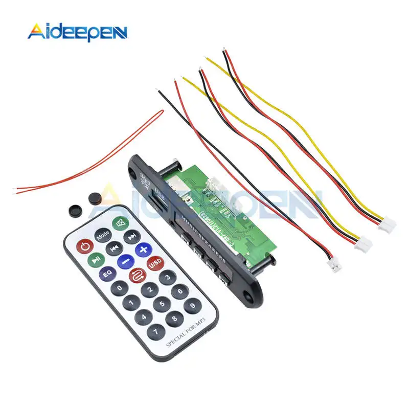 1 набор стандартных беспроводных Bluetooth DC 7 В 12 в MP3 WMA декодер плата аудио модуль TF USB