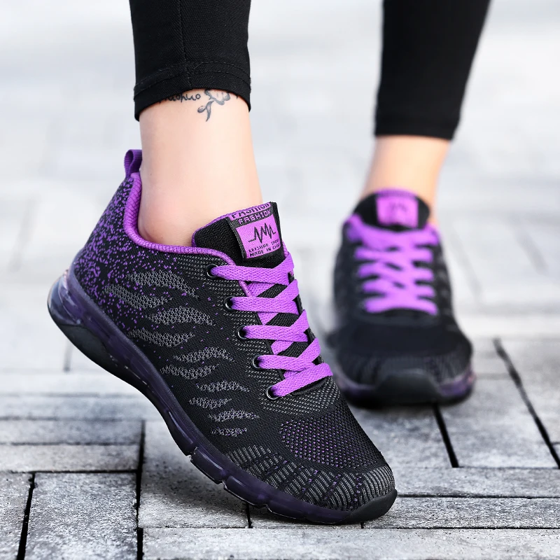 

Women Casual shoes Air damping Sneakers woman outdoor women Flat shoe fashion Breathable mesh joker girl leisure tenis feminino