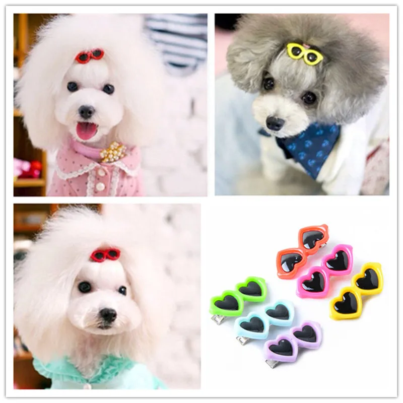 

1 pc Pet Dog Bows dog accessories Love Glasses Design Pet Dog Hair Bows pet Grooming Products Cute Gift