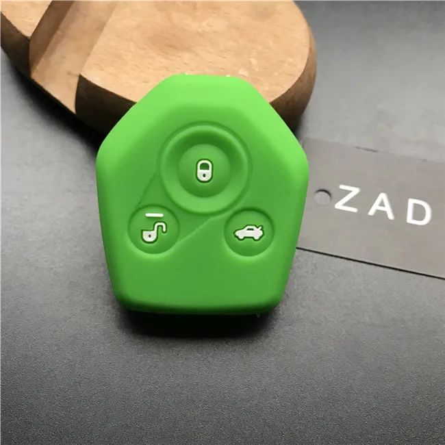 ZAD силиконовый резиновый чехол для ключа автомобиля для subaru Legacy Forester Outback Impreza Liberty B9 Tribeca Baja 3 кнопки дистанционного ключа - Название цвета: Зеленый