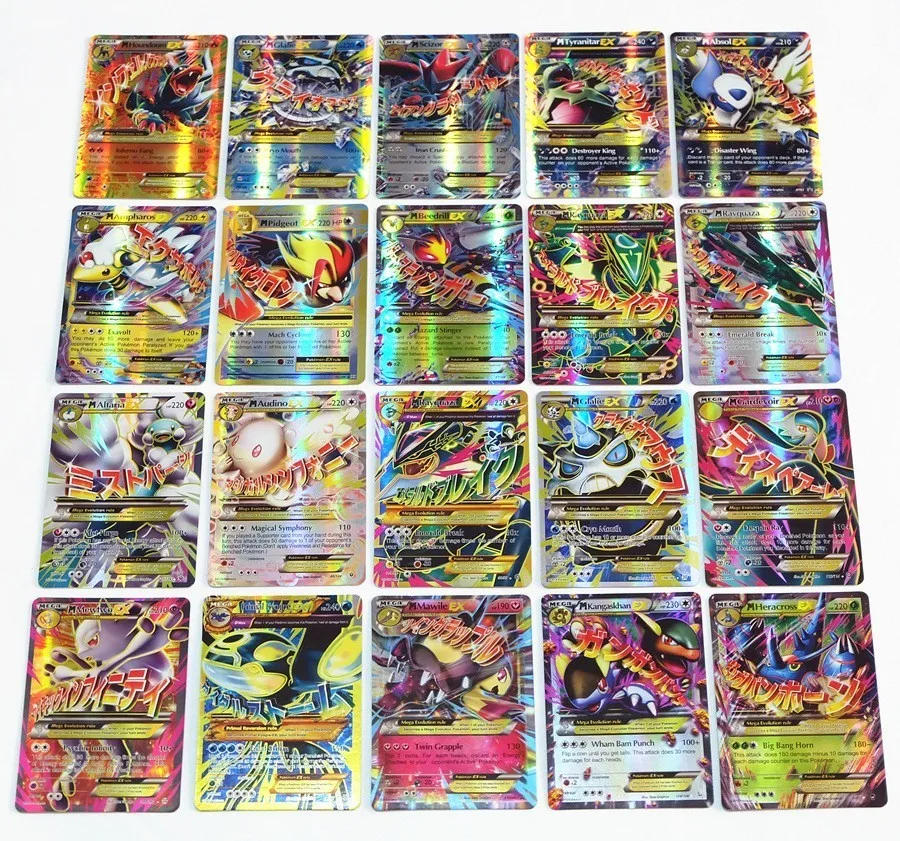 Новые 20 шт английские Ex Gx Мега карточные игрушки карточная игра битва Carte торговая коллекция энергии карточная игрушка