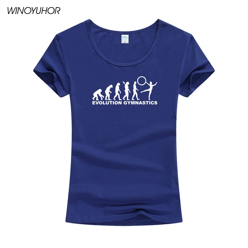 Summer Short Sleeves Cotton T-shirt Women Evolution Of Gymnastics Printing O-Neck T Shirts Summer Fashion Female Tops Tee Summer Short Sleeves Cotton T-shirt Women Evolution Of Gymnastics Printing O-Neck T Shirts Summer Fashion Female Tops Tee
