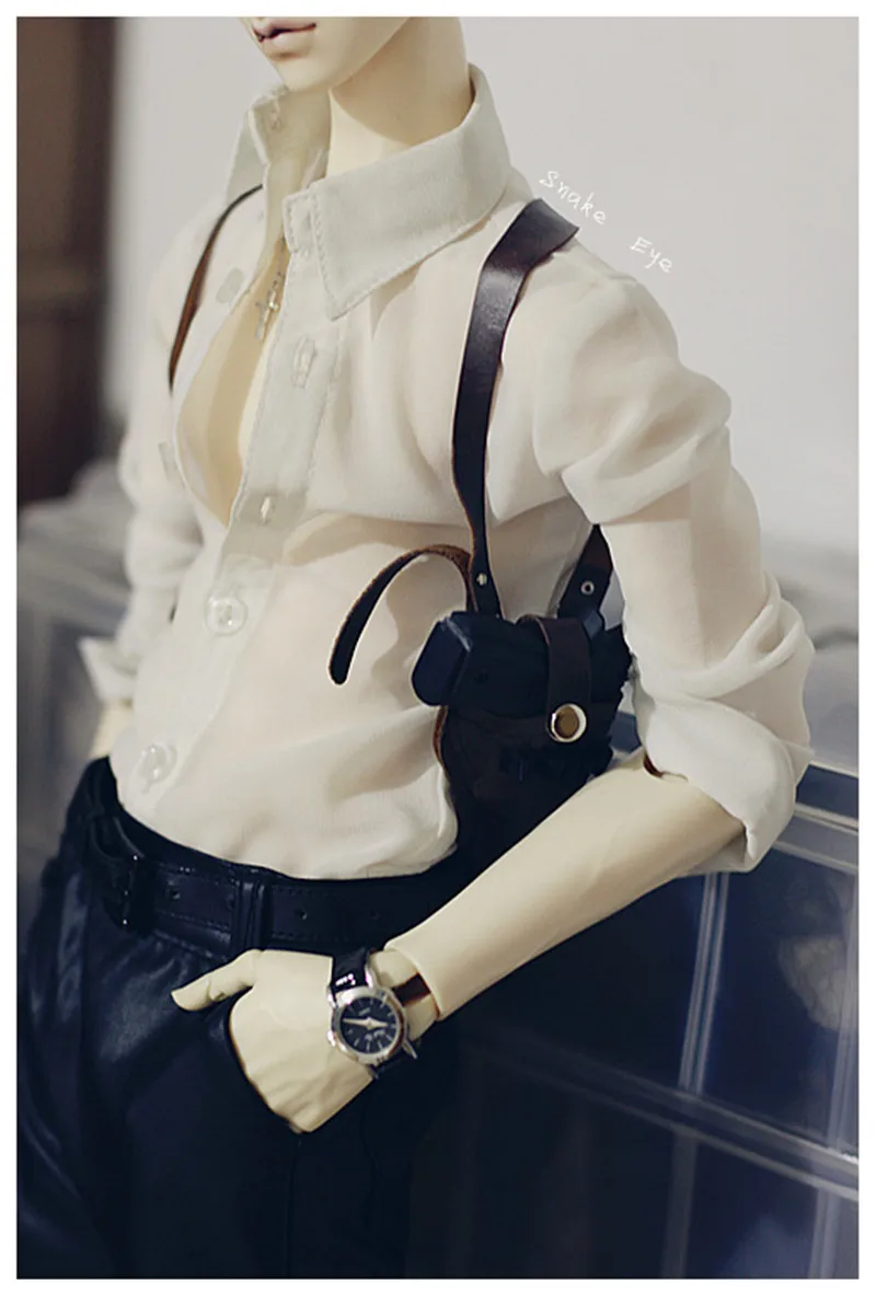 

Gentleman Doll Cross Shirt Leather Belt For Uncle BJD Doll Accessories AC27