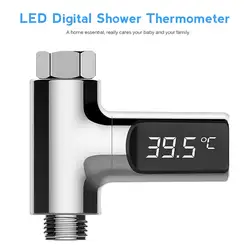 Аккумулятор Бесплатно в режиме реального времени температура воды монитор LED цифровой термометр душ Новое поступление LW-101