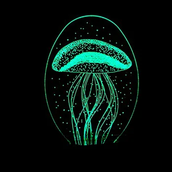 

Colorful LED 3D Vision Night Light Jelly Fish Image Touchment Control Color 3D Night Lamp Desk Light