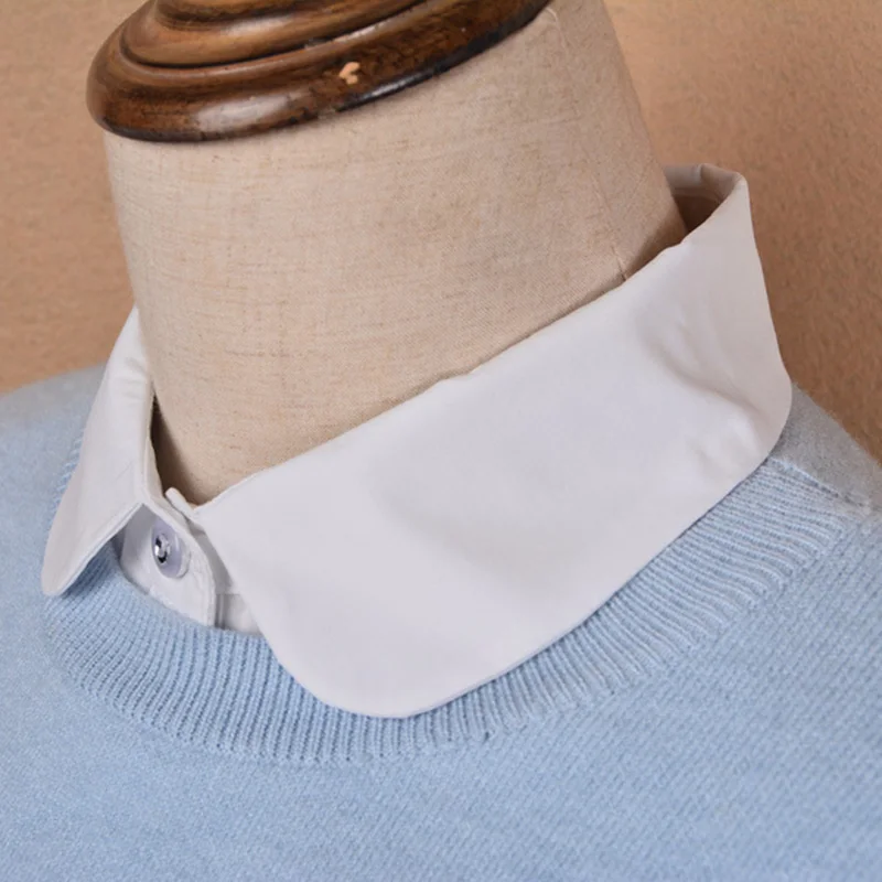Женская рубашка поддельный съемный воротник ложный воротник джинсовый галстук лацкан блузка Топ Женская одежда Аксессуары