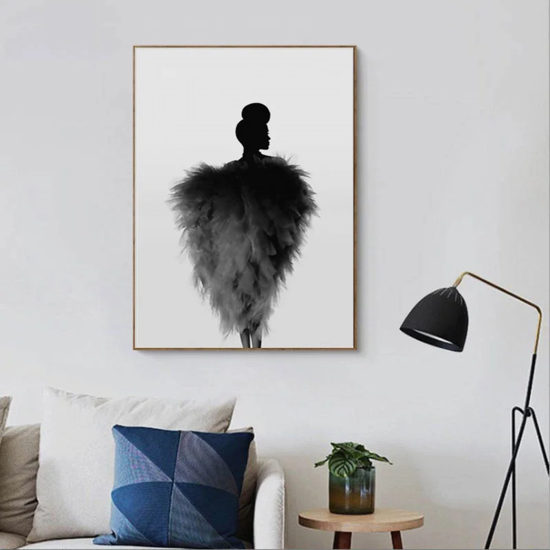 

Nordic Figure Fashion Model Canvas Art Print Wall Painting Poster Pictures For Bedroom Living Room Home Decor Frameless