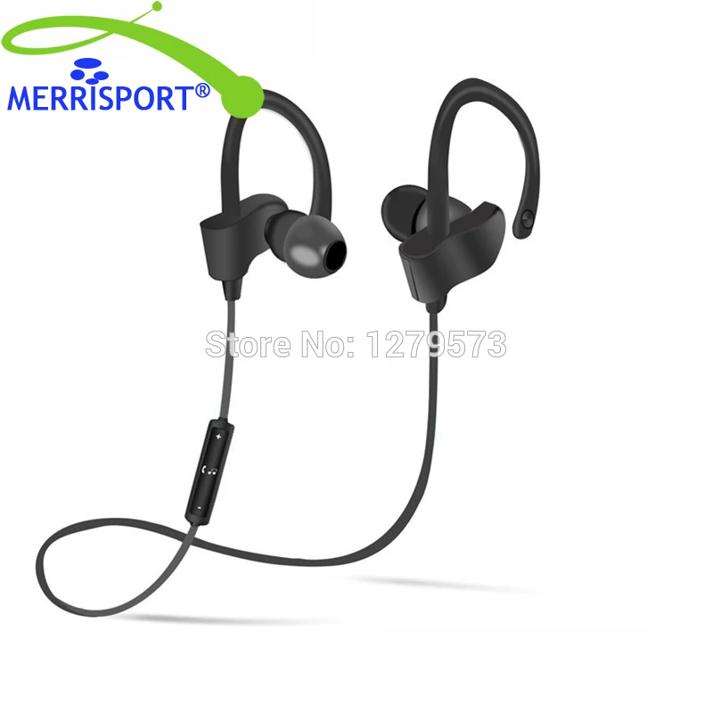 

MERRISPORT Bluetooth Earbuds with Microphone, Comfortable Headphones For iphone Tablet Samsung HTC Up To 7 Hr Music Play Black