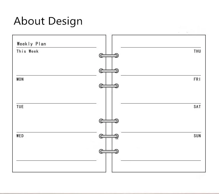 3 шт./партия блокнот дневник планировщик А5 6 отверстий вкладыш блокнот бумага А6 А7 корейский дневник личные еженедельные заправки для планировщика