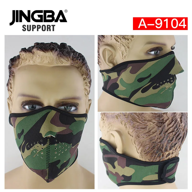 JINGBA SUPPORT Hot Halloween Cool Mask Mens Outdoor Sport Bike Ski Mask Riding Half Face Mask dropshipping Factory wholesal - Цвет: A-9104