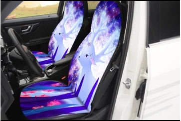 2 шт. чехлы для сидений автомобиля 3d цифровая печать стильный универсальный пыленепроницаемый анти-грязный передний чехол для сидений автомобиля 1 комплект - Название цвета: C