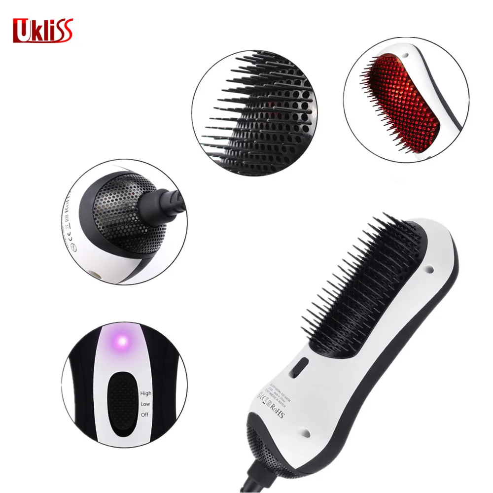 

UKLISS Multi-function blowing Hot air brush Hot air blower Anion dry hair comb hair artifact hair dryer comb