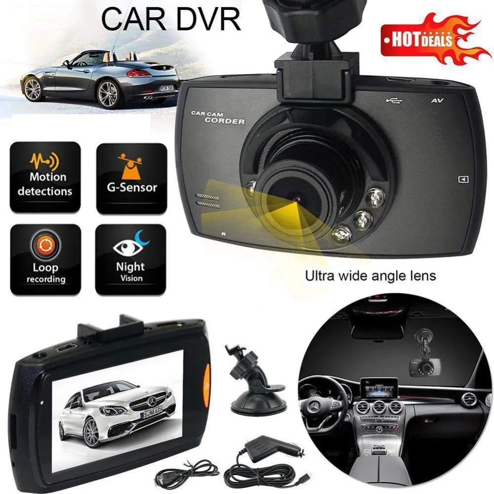 Portable Smart Car DVR Camera Dash Cam Video Recorder Camcorder 2.7'' LCD Crash G-sensor Night Vision HDMI